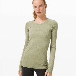 Lululemon Swiftly Tech Long Sleeve 2.0 - asphalt grey/lemon vibe
